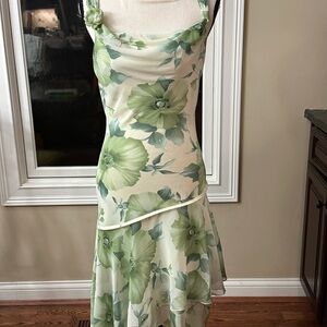Y2K Ruby Rox Floral Green Dress